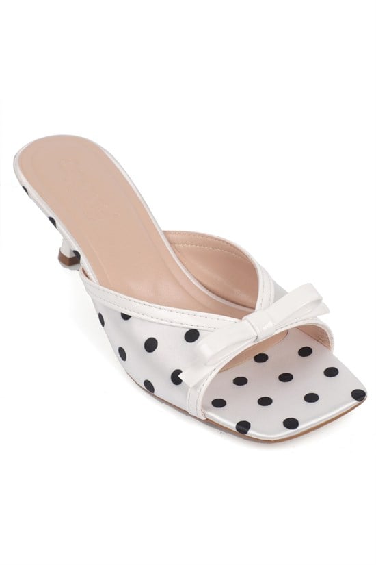 Capone Issy Satin Mid Heel Square Toe Women  Sandal
