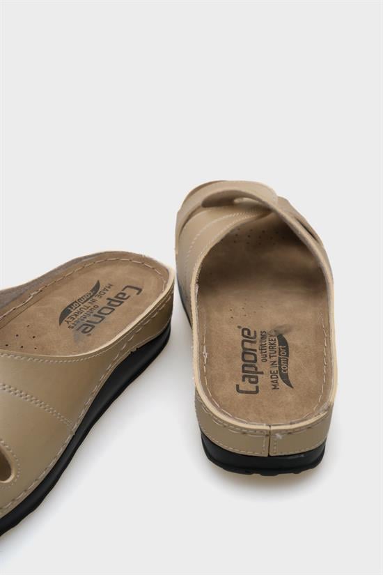 Capone Janel 107090 Women Gold Slingback Comfort Anatomical Sandals image 6