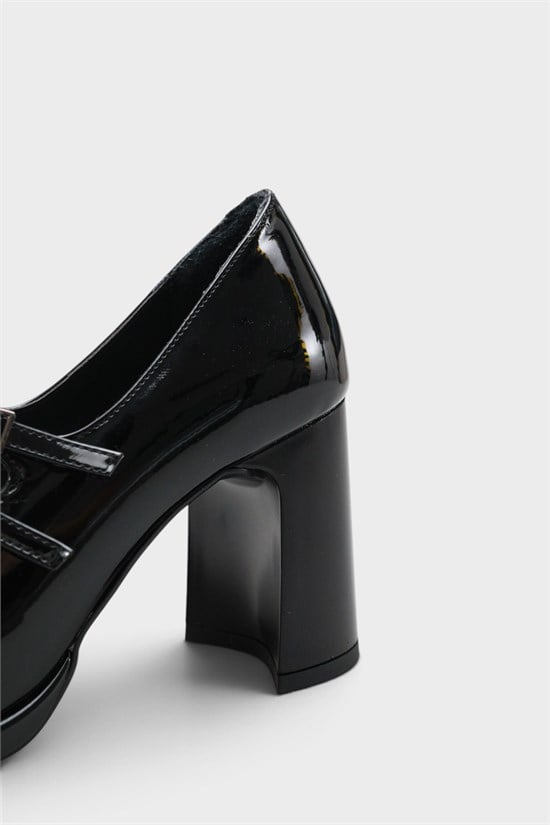 Capone Jeana Platform Shiny Women Patent Black Mary Jane Shoes image 6