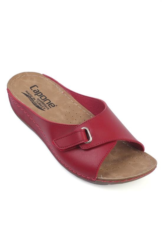Capone Jenn Z0397 Women Red Slide Comfort Anatomical Sandals