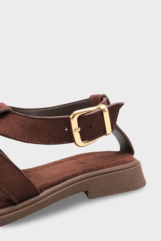 Capone Jennife Suede Look Gladiator Women Sued Brown Sandal image 5