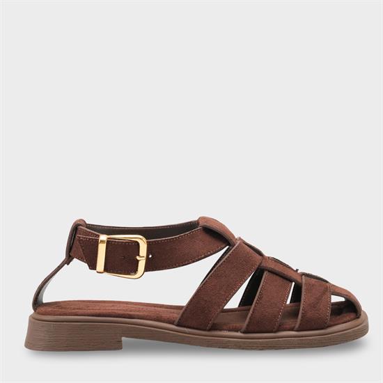 Capone Jennife Suede Look Gladiator Women Sued Brown Sandal image 2