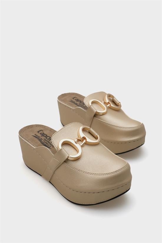 Capone Julia  Women Gold Slingback Comfort Anatomical Sandals image 4