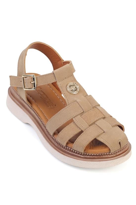 Capone Juliane Genuine Suede Gladiator Wedge Heel Women  Sandal