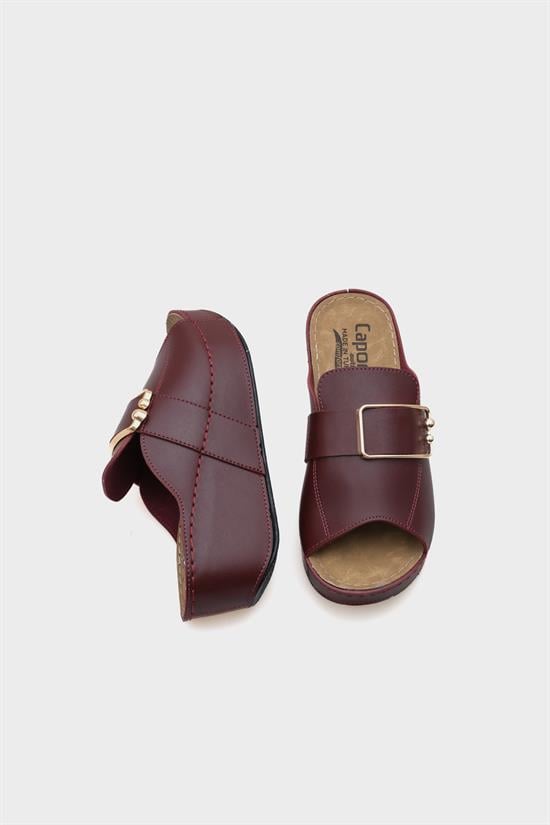 Capone Kacie 612245 Women Burgundy Slingback Comfort Anatomical Sandals image 5