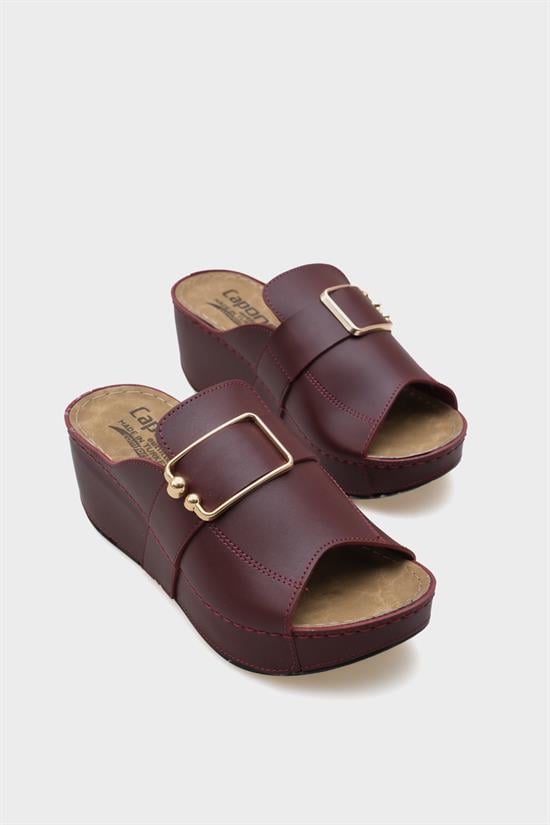 Capone Kacie 612245 Women Burgundy Slingback Comfort Anatomical Sandals image 3