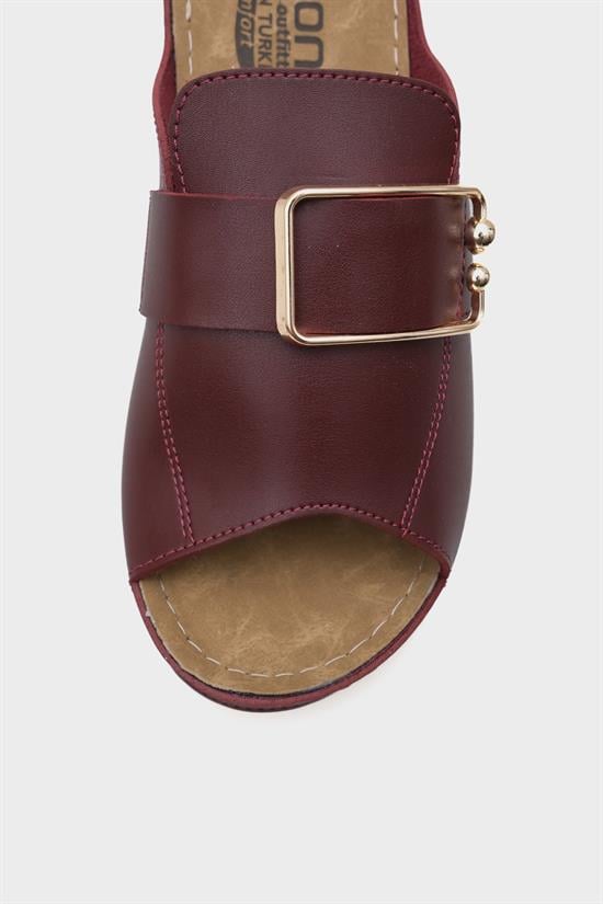 Capone Kacie 612245 Women Burgundy Slingback Comfort Anatomical Sandals image 4