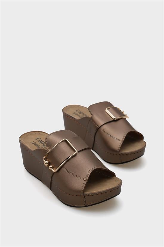 Capone Kacie 612245 Women Copper Slingback Comfort Anatomical Sandals image 2