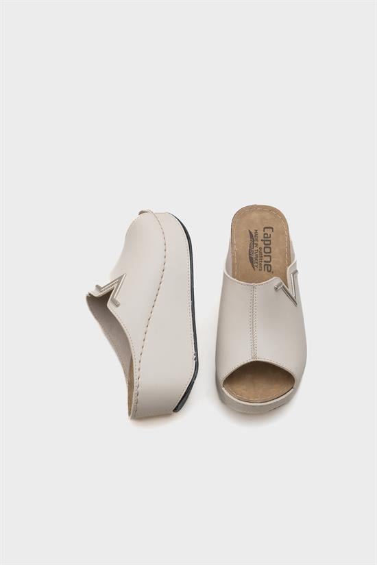 Capone 6145 Women Beige Platform V Clip Accessory Sandals image 2