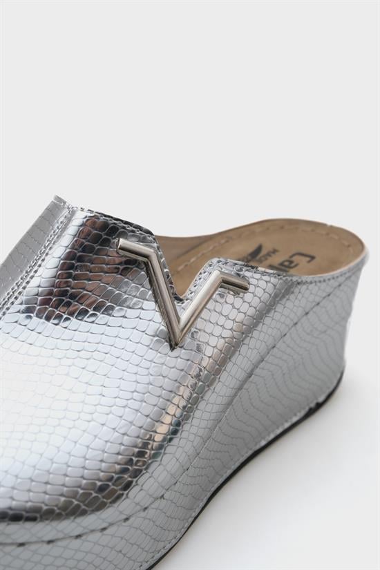 Capone Kailey 6145 Women Silver Platform V Clip Accessory Sandals image 5
