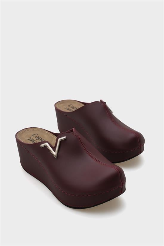 Capone Kally Z6188 Women Burgundy Platform V Clip Accessory Clog Sandals image 4