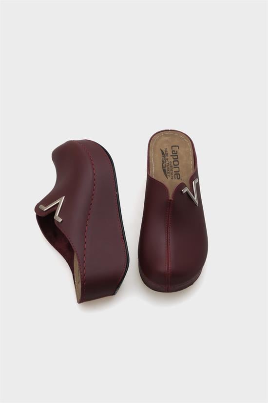 Capone Kally Z6188 Women Burgundy Platform V Clip Accessory Clog Sandals image 3