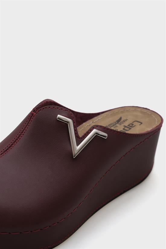 Capone Kally Z6188 Women Burgundy Platform V Clip Accessory Clog Sandals image 6