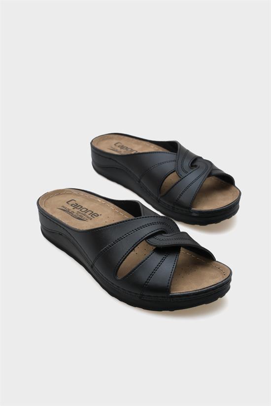 Capone Kamila 6319 Women Black Slingback Comfort Anatomical Sandals image 3