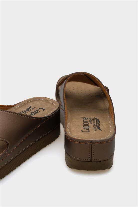 Capone Kandy Z0632 Women Copper Slide Comfort Anatomical Cross Band Sandals image 4