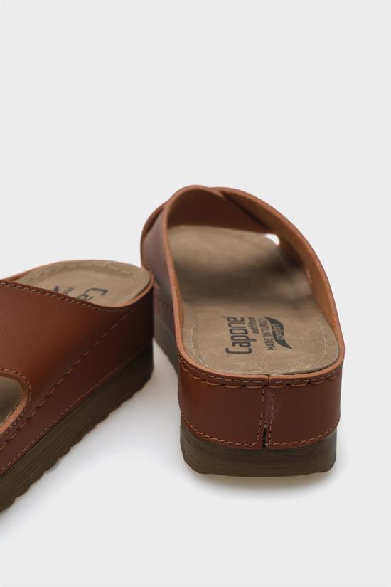 Capone Kandy Z0632 Women Tan Slide Comfort Anatomical Cross Band Sandals image 5