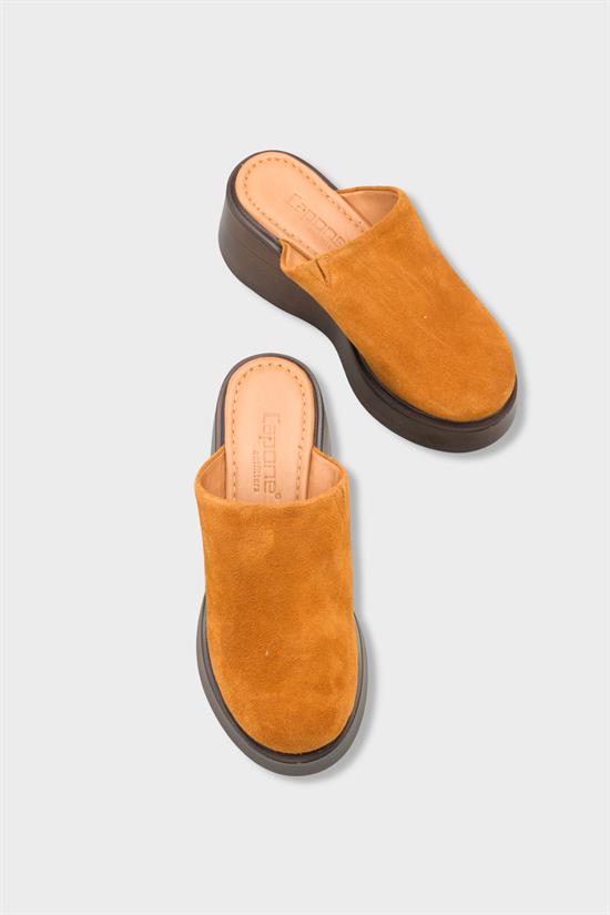 Capone Kelcey Genuine Suede Wedge Heel Women Tan Clog image 6