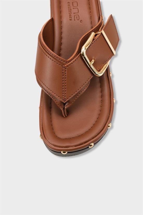 Capone Kristi Wedge Heel Thong Women Brown Clog image 4