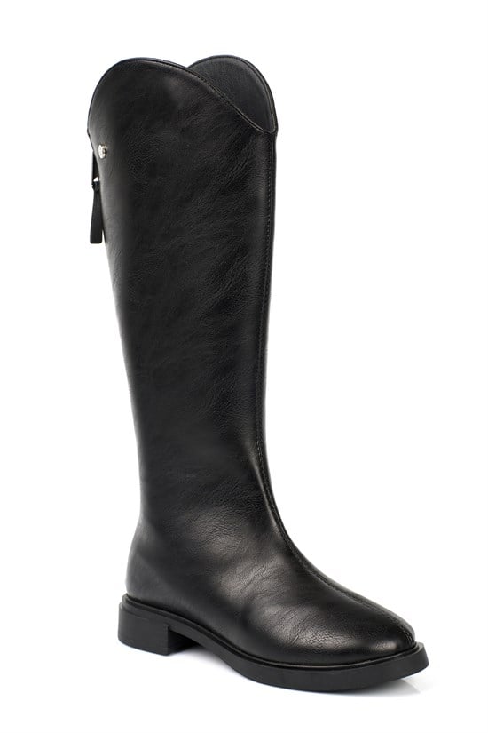 Capone Larine Round Toe Back Zip Women  Riding Boot