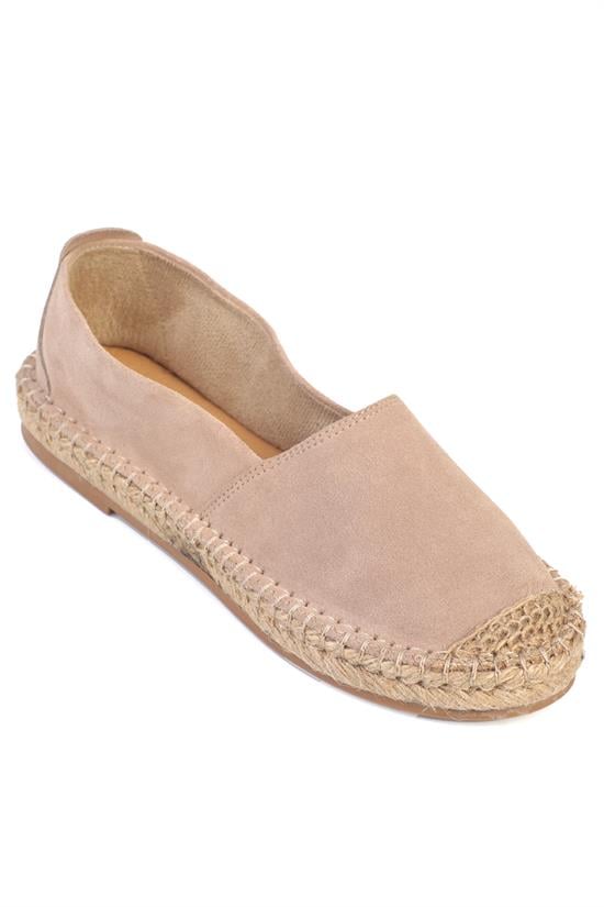 Capone Laurie Genuine Leather Suede Women Beige Espadrille