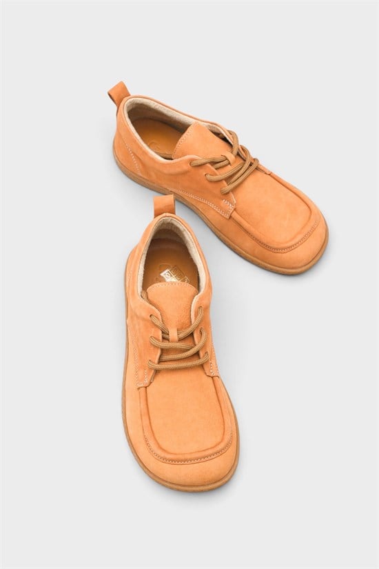 Capone Lauryn Genuine Nubuck Leather Comfort Lace-Up Women Nubuck Tan Loafer image 3