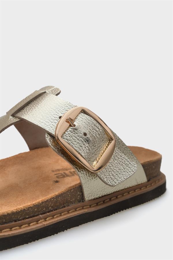 Capone Nina Leather Thong Women Gold Sandals image 4