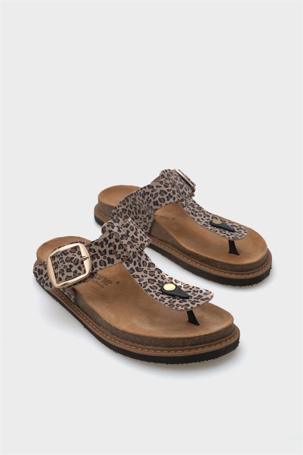 Capone Nina Leather Thong Women Leopard Sandals image 3