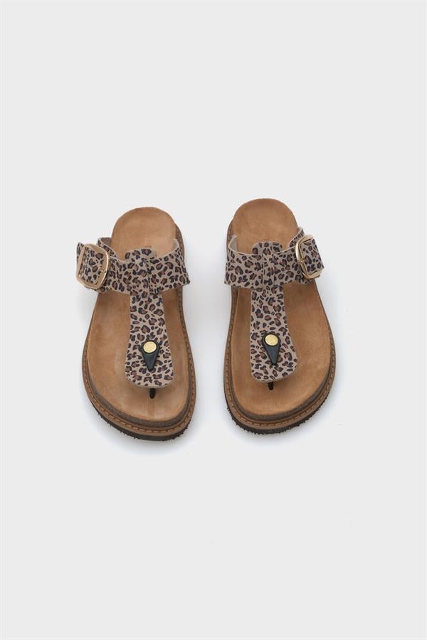 Capone Nina Leather Thong Women Leopard Sandals image 6