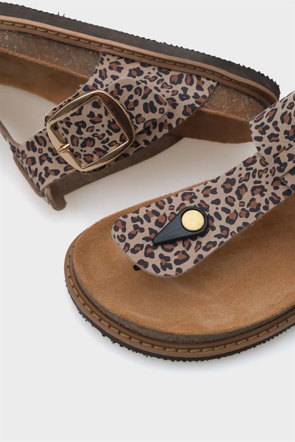 Capone Nina Leather Thong Women Leopard Sandals image 2