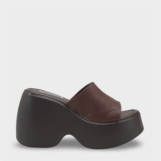 Capone Lena High Wedge Heel Women Brown Sandals image 2
