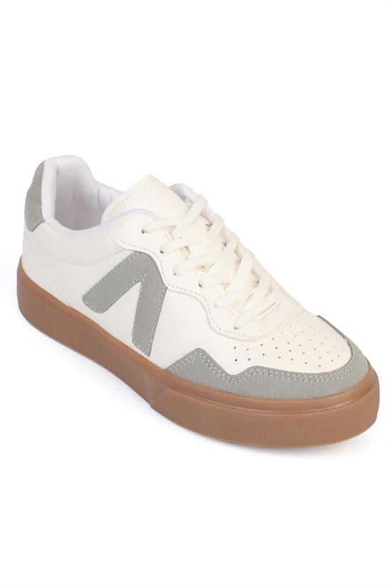 Capone Lianna V Detail Lace-Up Casual Sport Women  Sneaker