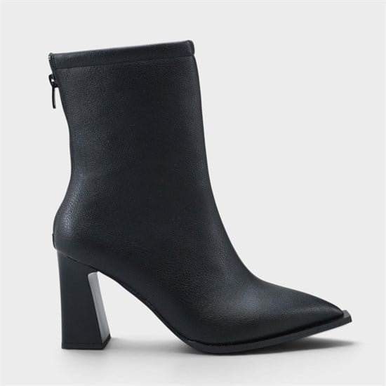 Capone Lizzie Pointed Toe Block Heel Back Zip Elegant Women  Ankle Boot image 2