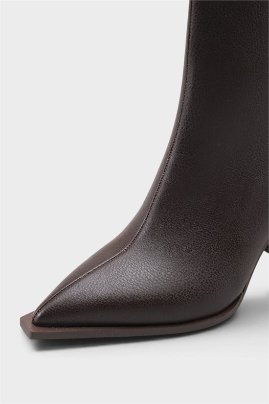 Capone Lizzie Pointed Toe Block Heel Back Zip Elegant Women  Ankle Boot image 6