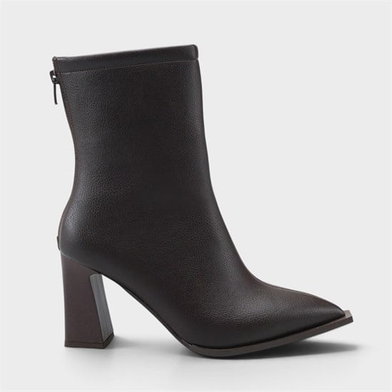 Capone Lizzie Pointed Toe Block Heel Back Zip Elegant Women  Ankle Boot image 2