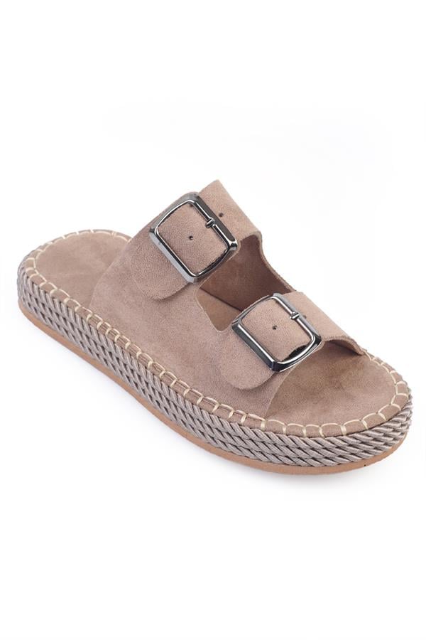 Capone Lorry Double Banded Women Mink Sandal