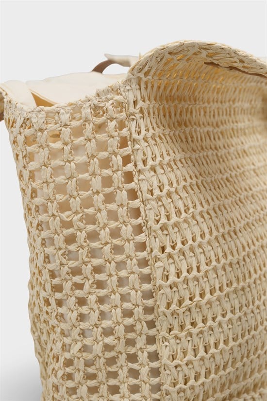 Capone Malaga Raffia Look Women Beige Shoulder Bag image 5