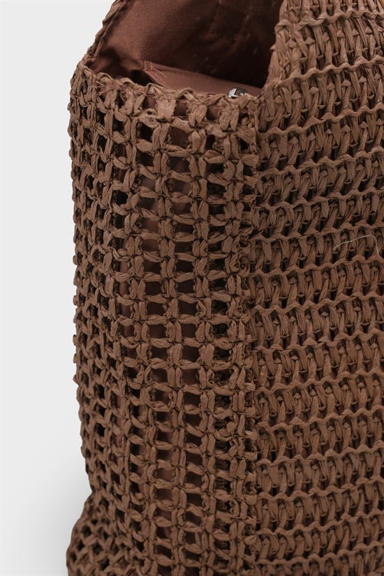 Capone Malaga Raffia Look Women Brown Shoulder Bag image 4