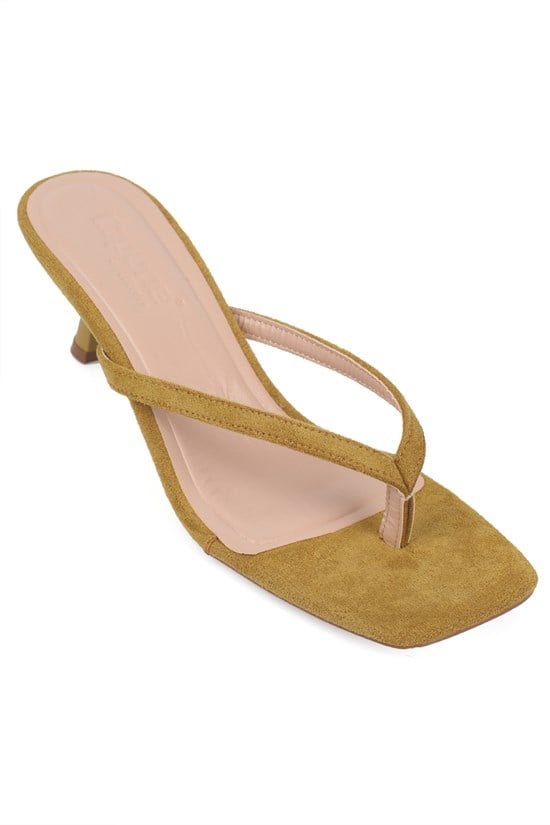 Capone Malory Slim Band Thong Square Toe Low Heel Women  Sandal image 4