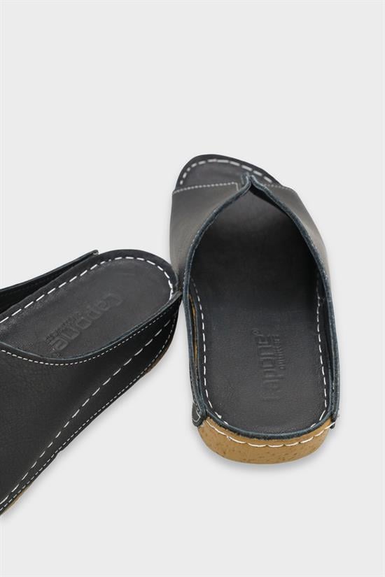 Capone Marielle Genuine Leather Soft Comfort Women Black Sandal image 5