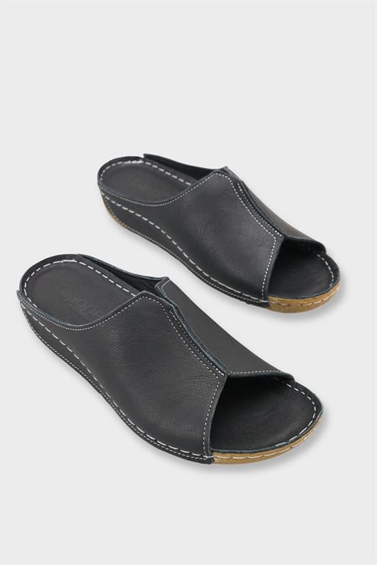 Capone Marielle Genuine Leather Soft Comfort Women Black Sandal image 3