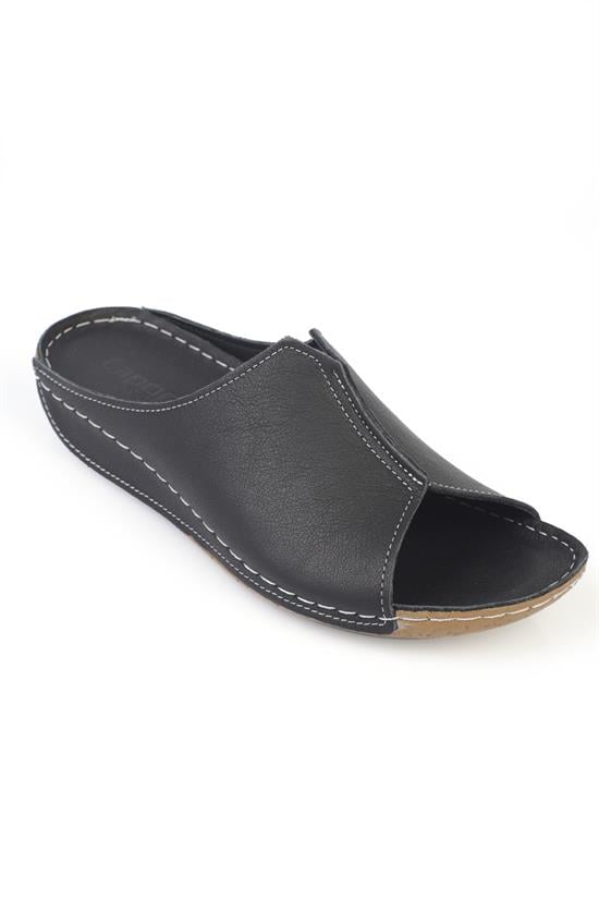 Capone Marielle Genuine Leather Soft Comfort Women Black Sandal