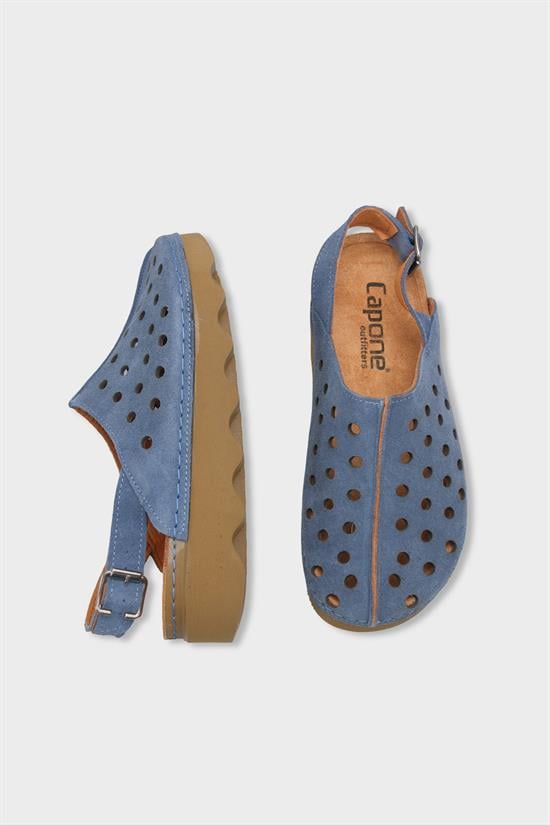 Capone Meghan Genuine Leather Soft Comfort Women Denim Blue Sandal image 6