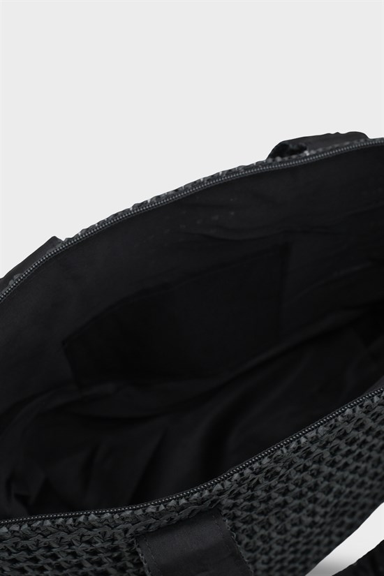 Capone Menorca Raffia Look Women Black Tote Bag image 6