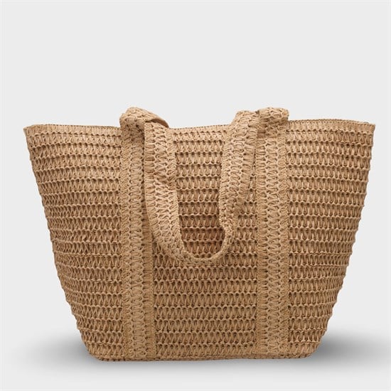 Capone Menorca Raffia Look Women Mink Tote Bag