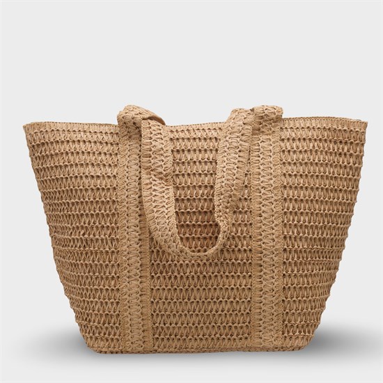 Capone Menorca Raffia Look Women Mink Tote Bag image 2