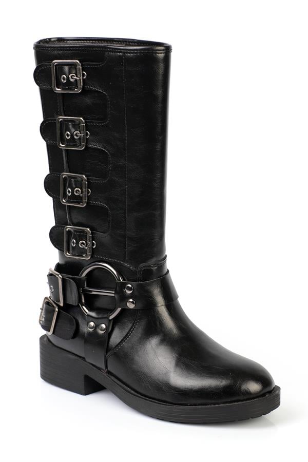 Capone Metal Accessory Biker Boots