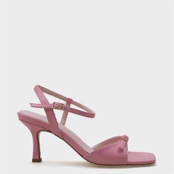 Capone Dale Mid Heel Ankle Strap Buckled Women Pink Sandals image 2