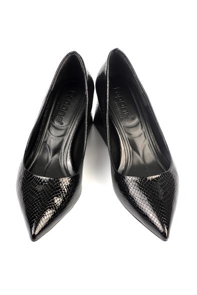 Capone Mid Heel Soft Padded Insole Women Black Shoes image 5