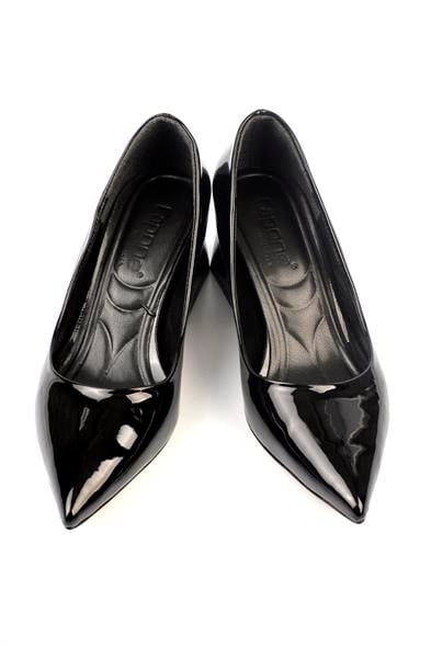 Capone Sabrina Mid Heel Soft Padded Insole Women Black Shoes image 5