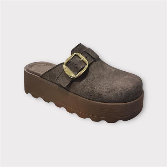 Capone Minette Furry Faux Suede Women  Clogs
